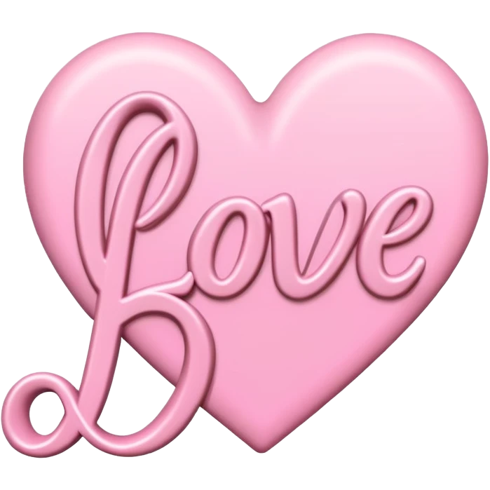 Pastel pink sing say "love" emoji