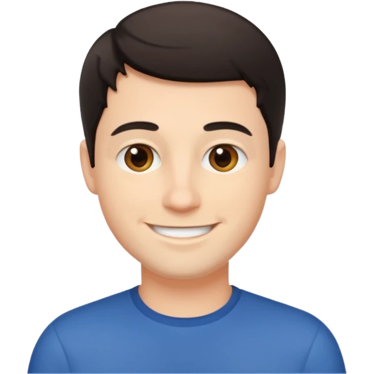 White sexy man emoji with short dark hair emoji
