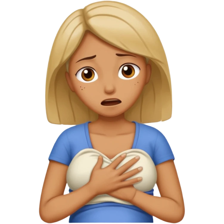 fait une femme qui se tient le ventre avec douleur emoji