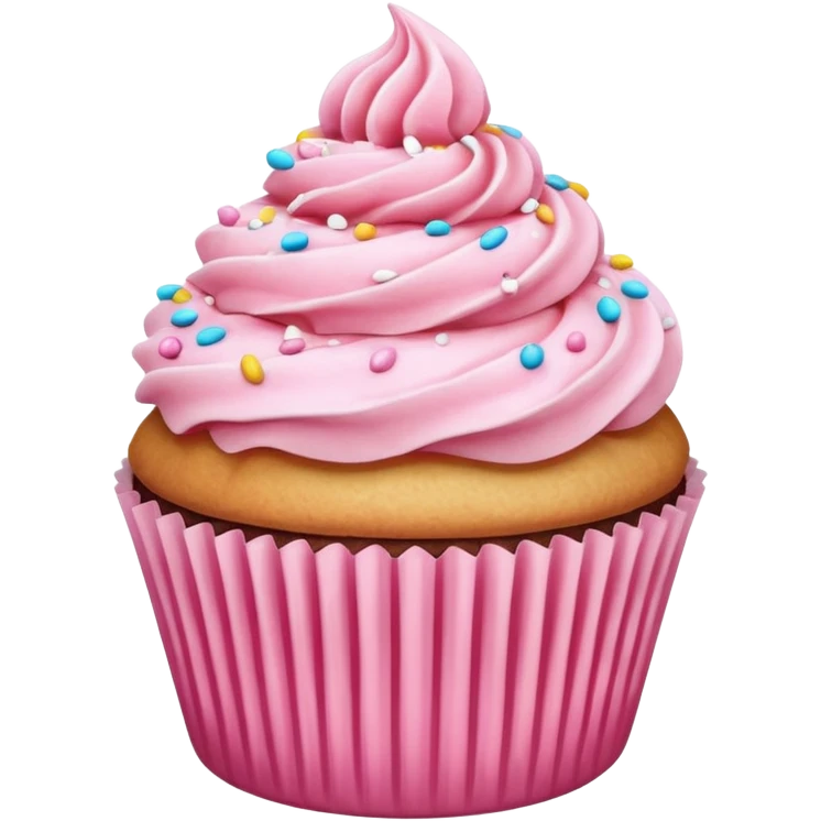 Cupcake with pink icing emoji