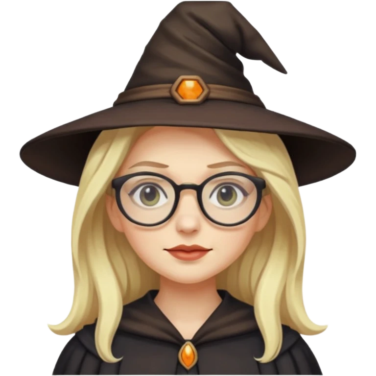 Blonde women Witch wear glasses  emoji
