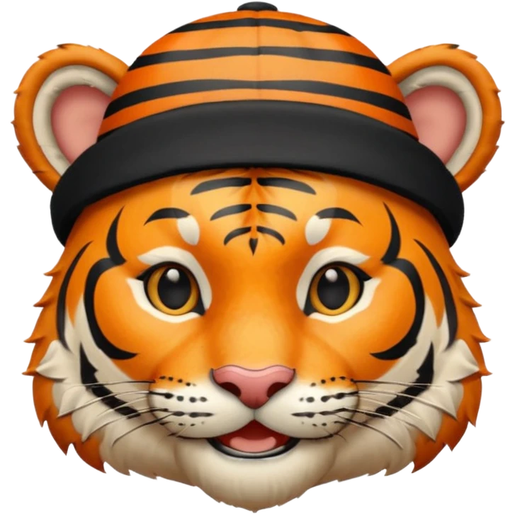 тигр в шляпе emoji