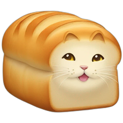 Cat as a loaf of bread emoji
