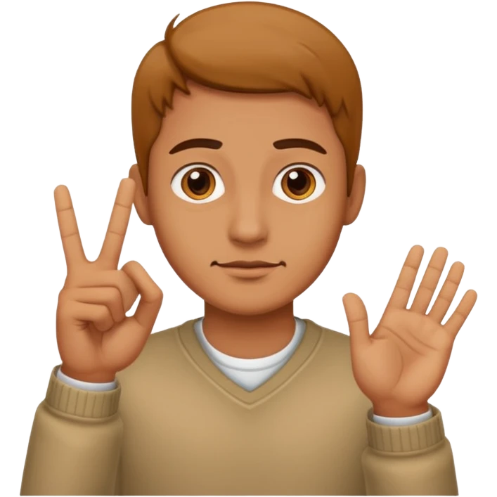 a man making the gesture of not seeing emoji