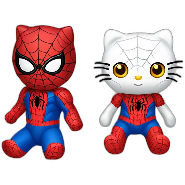 hello kitty and spiderman emoji