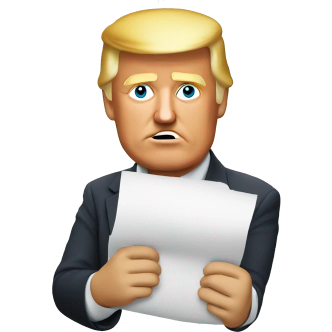 trump holding paper emoji