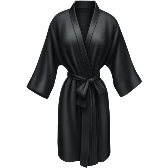 Black silky women’s robe emoji