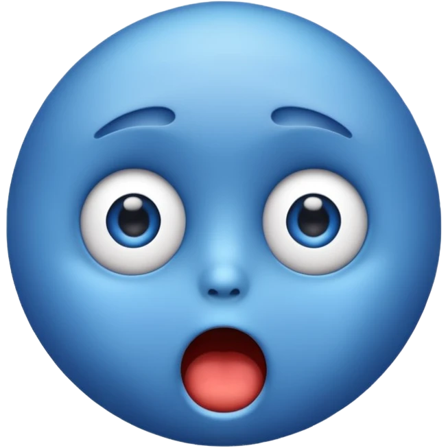 Blue emoji shocked emoji