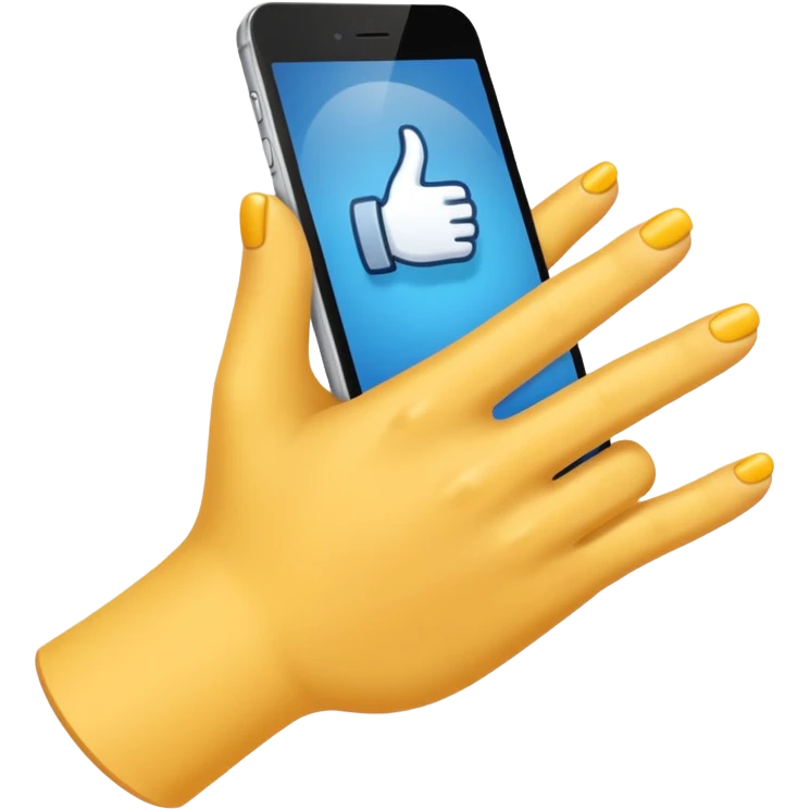 Una mano con 3 dedos emoji