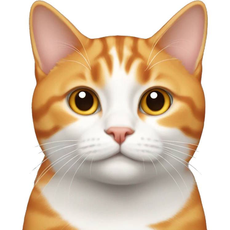 Orange and white tabby cat chunky emoji