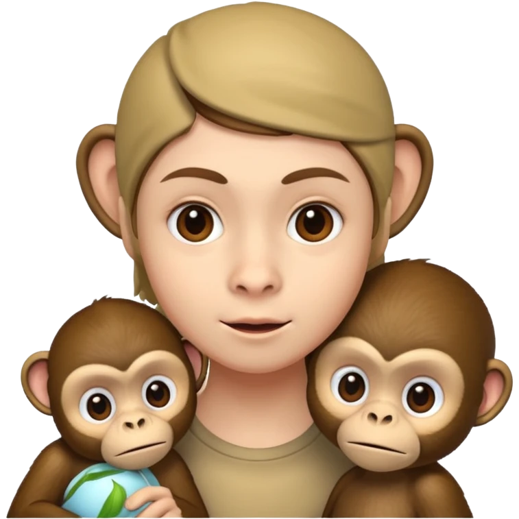 Flushed Face & Monkey  emoji