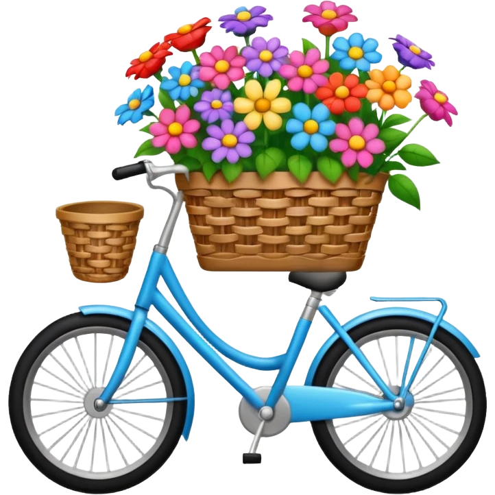 Cycle with flowers in front baset emoji