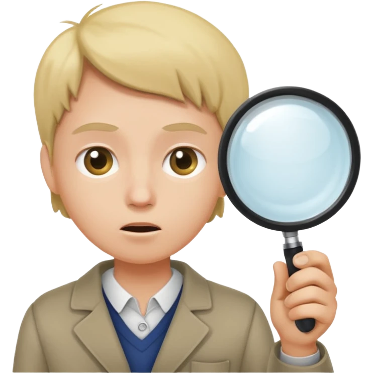 a person using a magnifying glass emoji