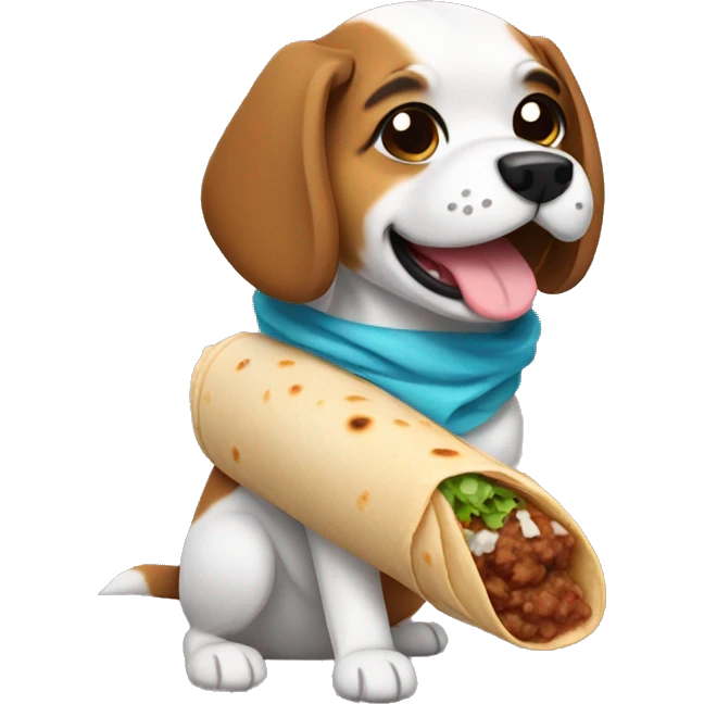 dog with burrito emoji