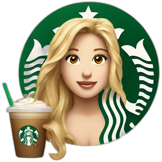 Starbucks logo inspired by shakira emoji