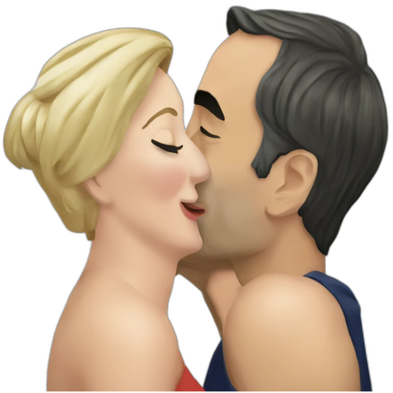 Éric zemmour kiss marine le pen emoji