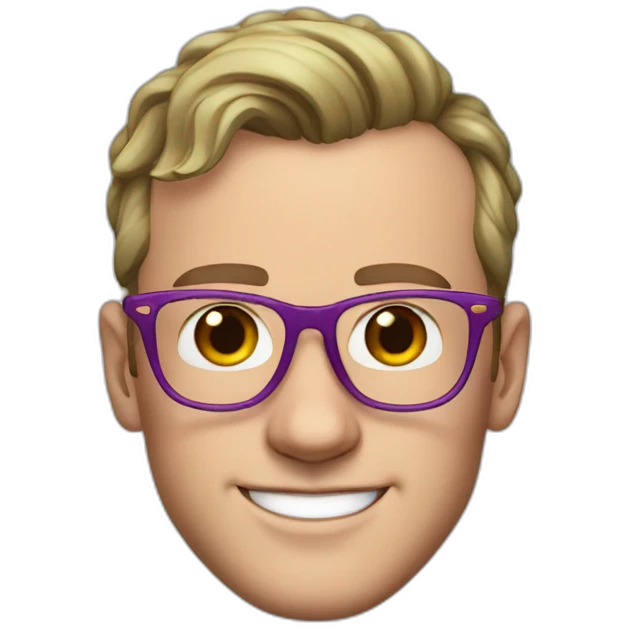 Jonathan Toews wearing glasses and rainbow clothes emoji