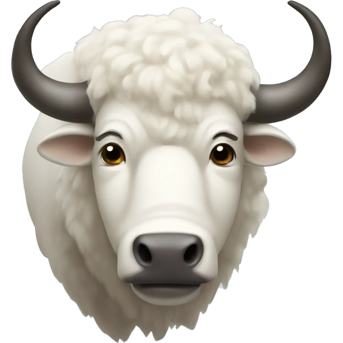white bison emoji
