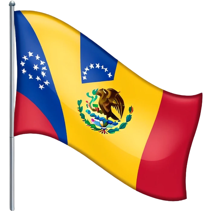 Bandera de Venezuela combinada con la de México emoji