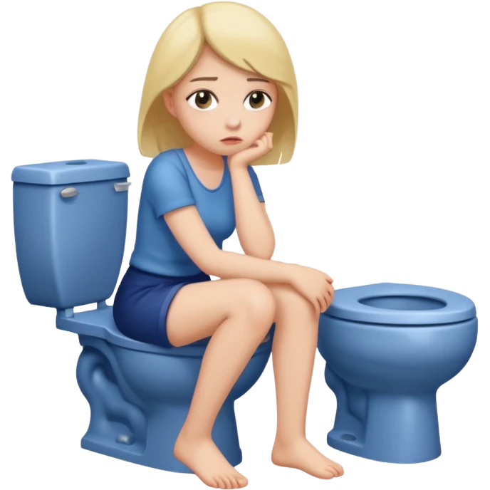 sad woman on toilet emoji