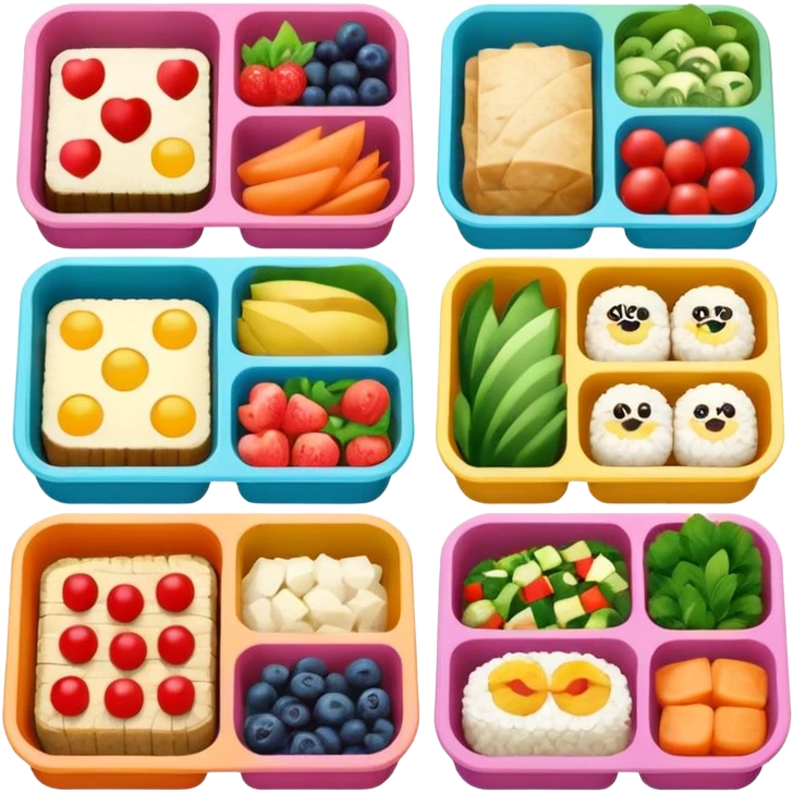 meal prep bento boxes emoji