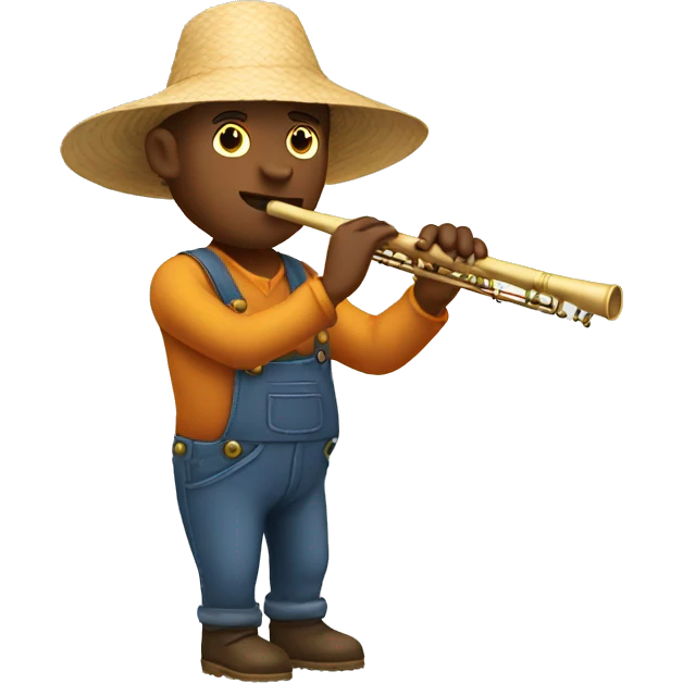 farmer performing with a flute emoji
