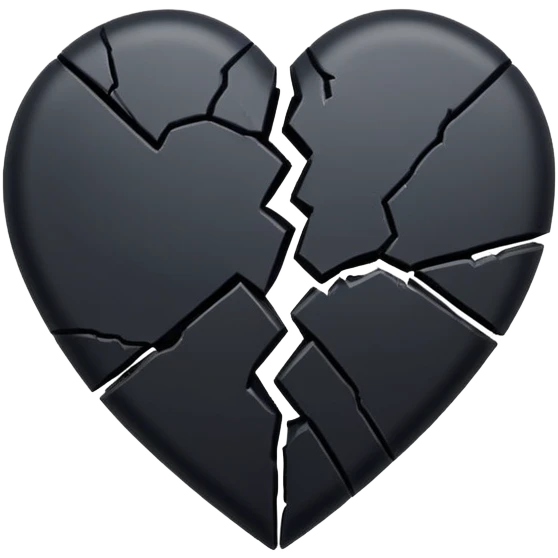 Черное разбитое сердце emoji