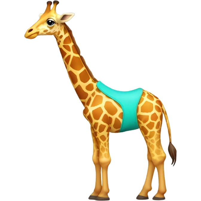 Giraffe in bikini emoji