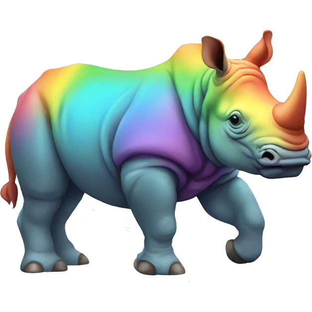 rainbow rhino emoji
