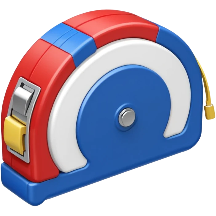 Create my a cartoon/realistic tape measure thats red white and blue emoji