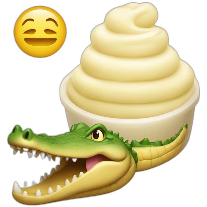Crocodile golding a ige cream emoji