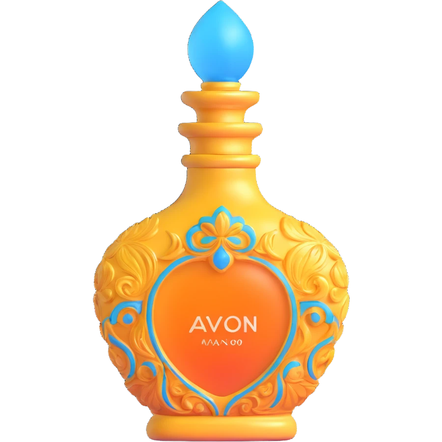 vintage AVON perfume bottle, ornate glass design from 1970s emoji
