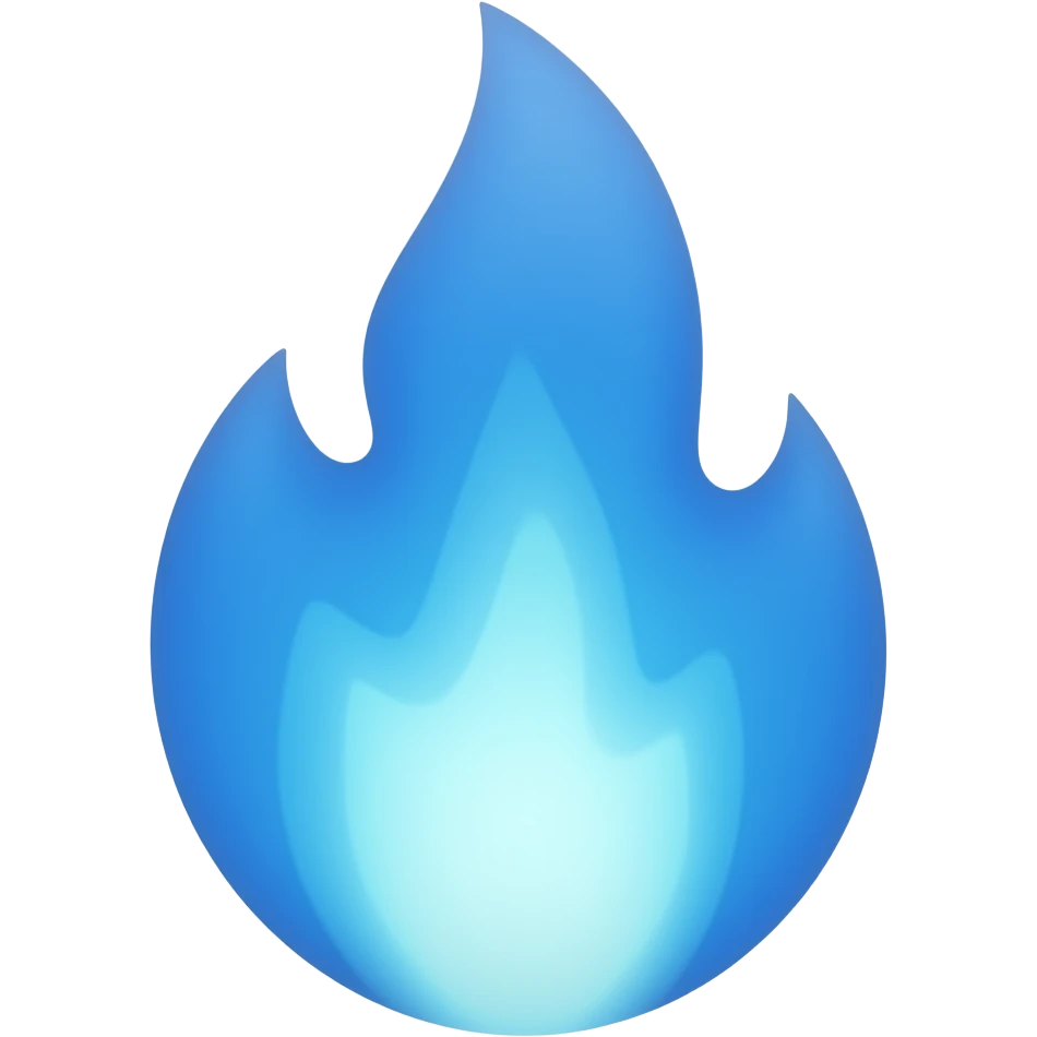 Blue flame emoji