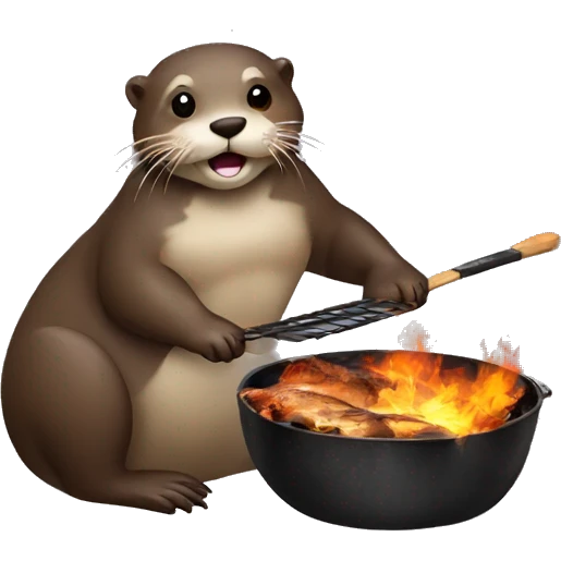 Otter grilling emoji