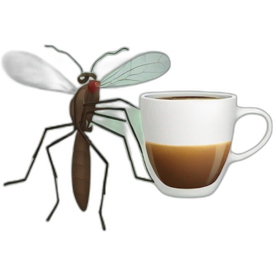 mosquito drinking coffee emoji