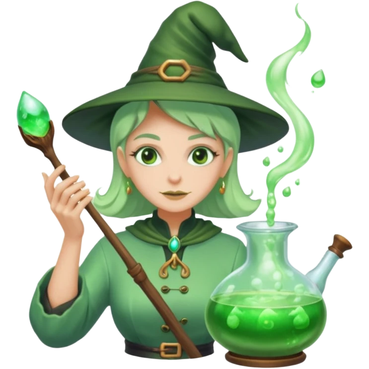 green witch cooking potion emoji