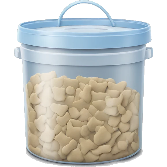 Cat litter in a plastic canister emoji