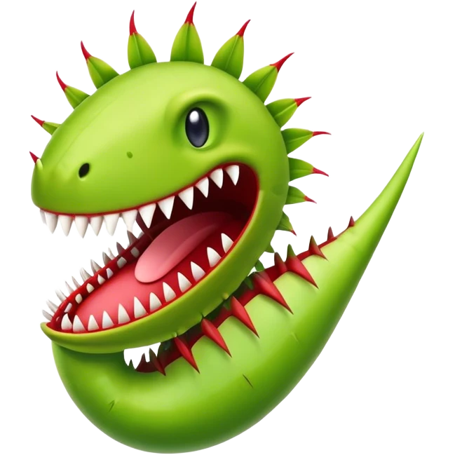 Venus flytrap with teeth emoji