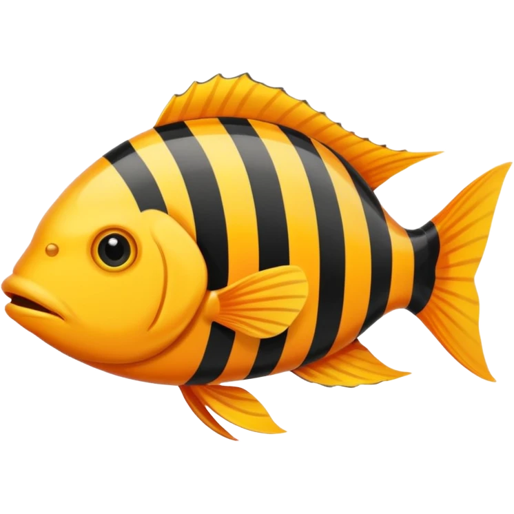 Yellow  çizgili Fish emoji