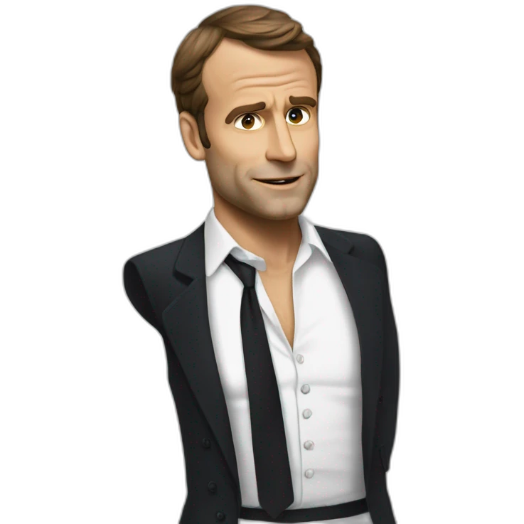 Macron torse nu emoji