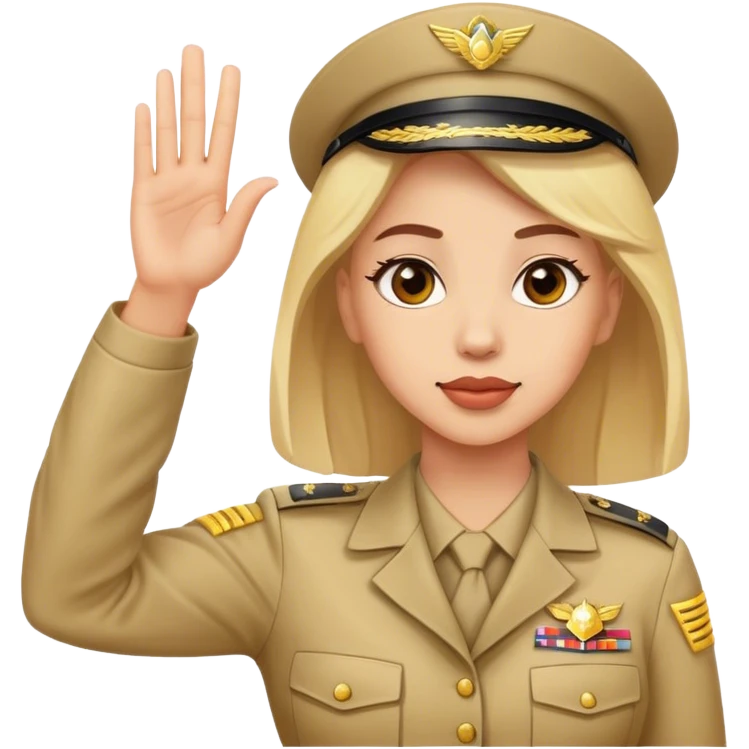 Salute pose woman emoji