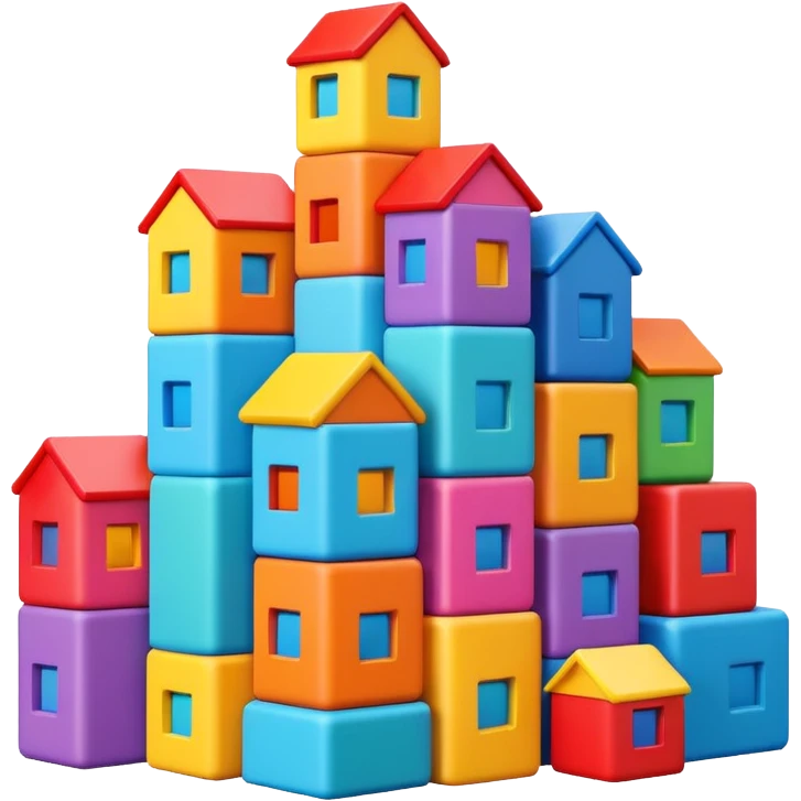 Toy Block Homes emoji