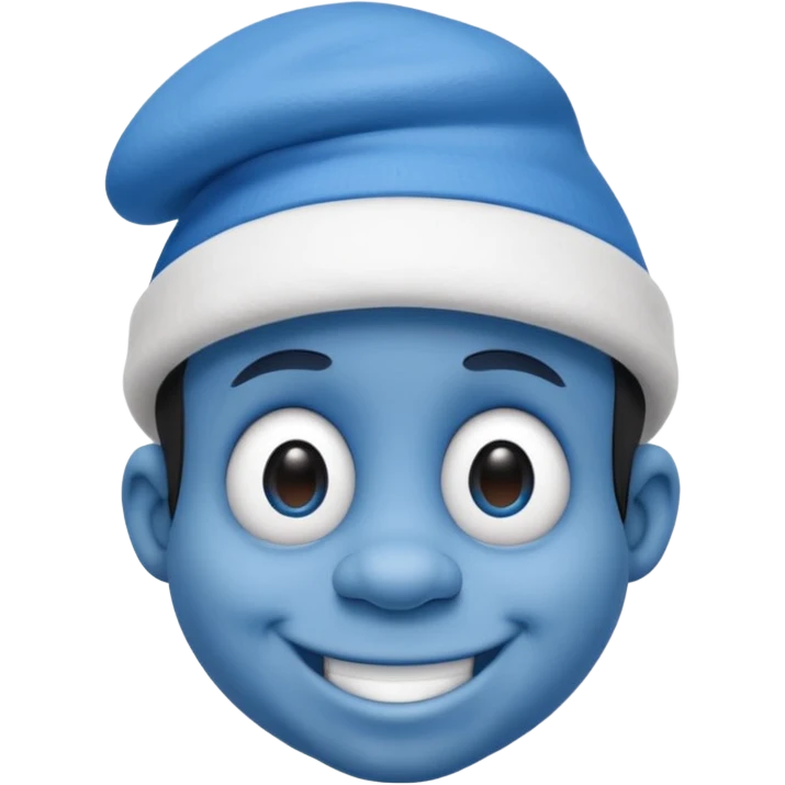 Black poppa smurf emoji