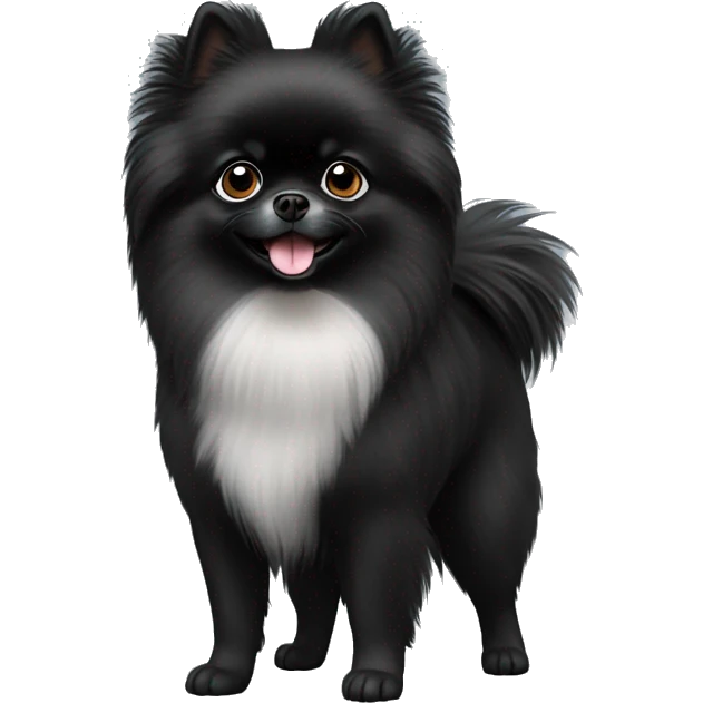 Black pomeranian emoji