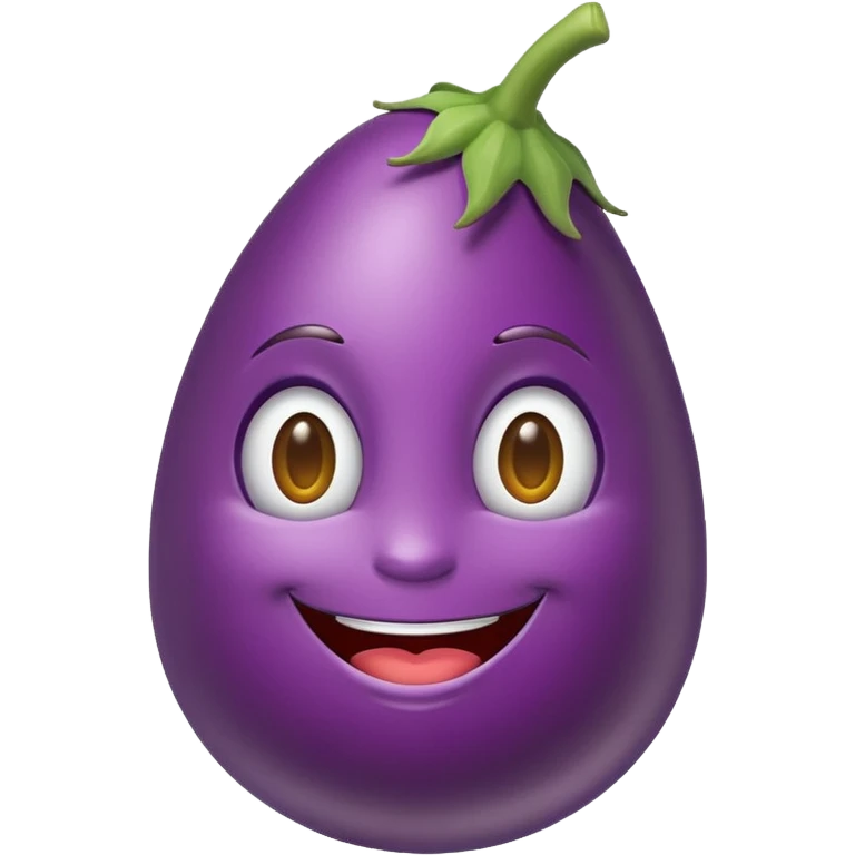 Egg plant smiling emoji
