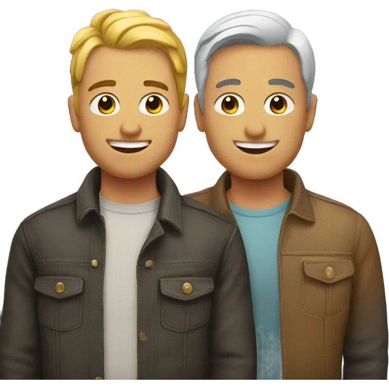 A gay couple one younger one older. emoji