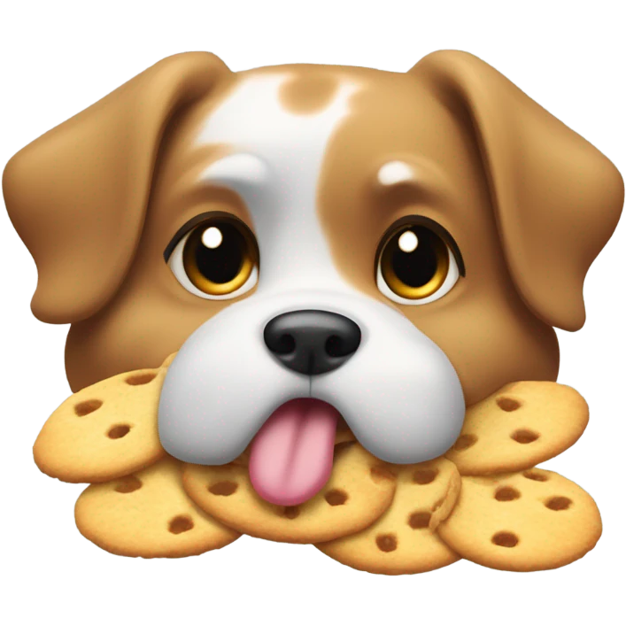Dog eating chips  emoji