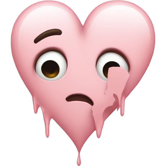 Light pink broken heart down middle  emoji