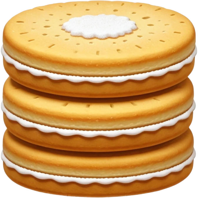 stack of ladyfinger biscuits, golden-brown, rounded edges, powdered sugar dusting, airy and spongy texture, soft lighting, subtle shadows, no packaging, no plate, no faces, transparent background, emoji scale emoji