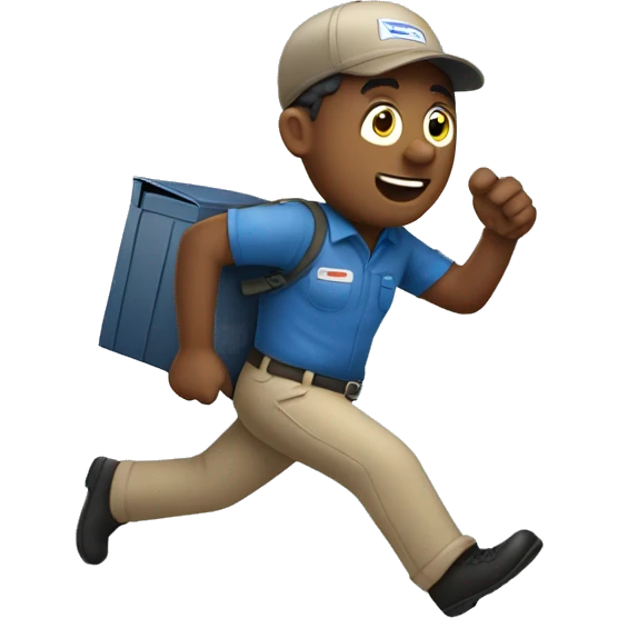 Mail carrier in hurry emoji
